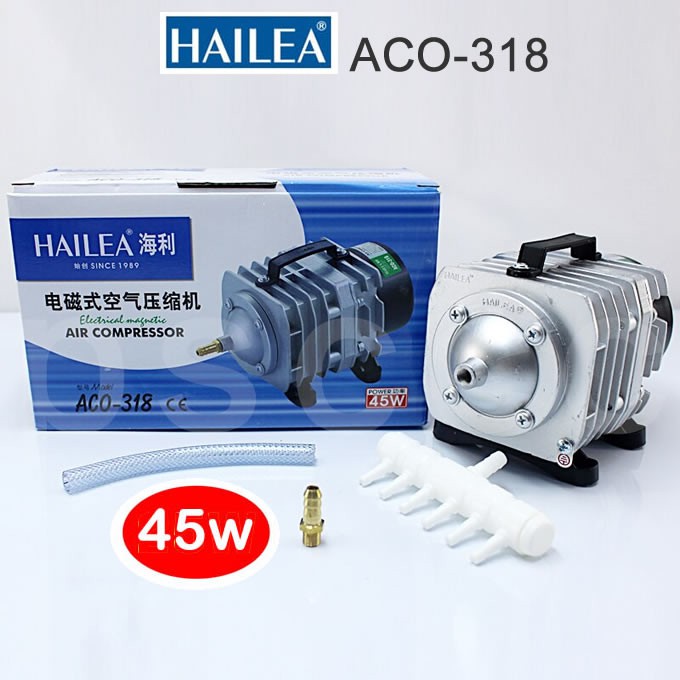 Máy sủi điện, máy sủi oxi, Máy sủi cho bể cá Hải sản chạy điện Hailea (25w-590w)