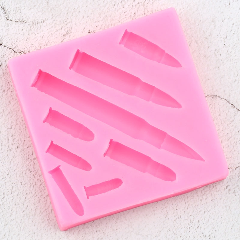 Khuôn Silicone Tạo Hình Làm Bánh Kẹo Hình Viên Đạn 3D DIY