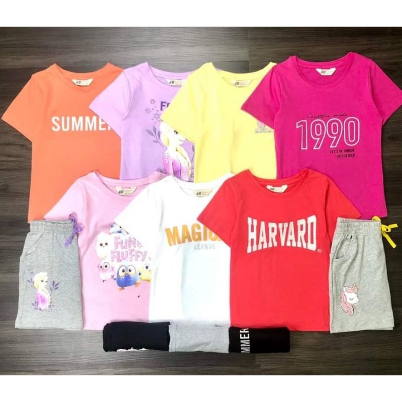Bộ bé gái cộc tay size đại cotton xuất dư chất đẹp mỏng mát