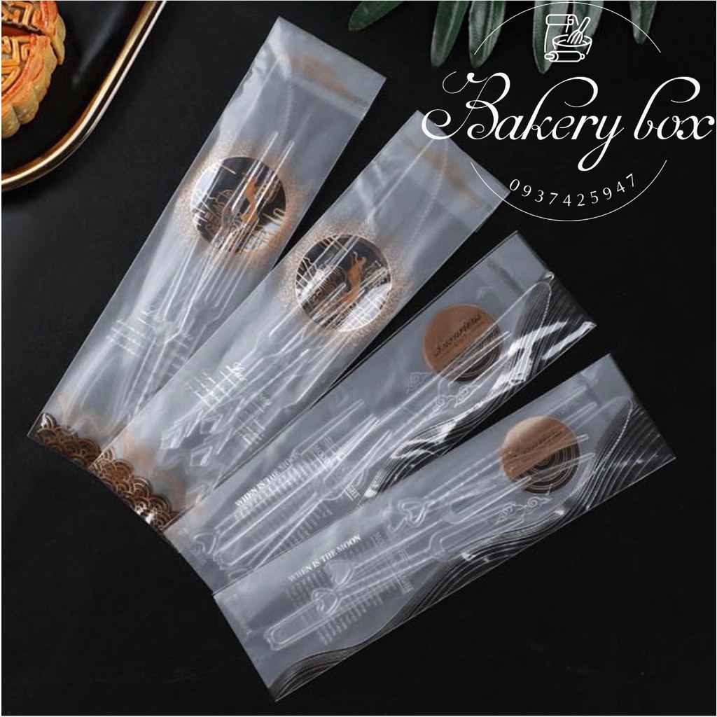 Set 100 | Bộ Dao Nĩa Dùng Cắt Bánh Trung Thu Cao Cấp