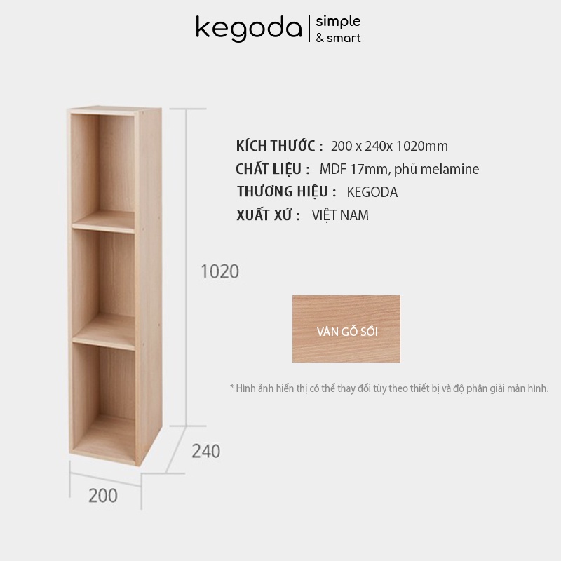 Kệ Mori 3 Tầng KGD16 Rộng 20cm Thương Hiệu KEGODA