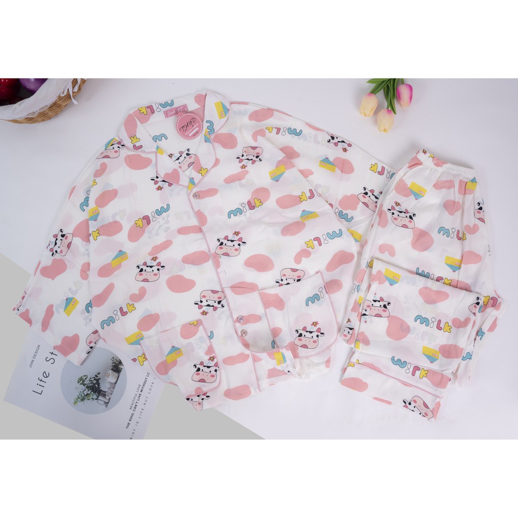 Bộ đồ ngủ lụa mango - Bộ pijama tay dơi cao cấp [ FREE SHIP ] sang chảnh, mát mẻ, mềm mịn.