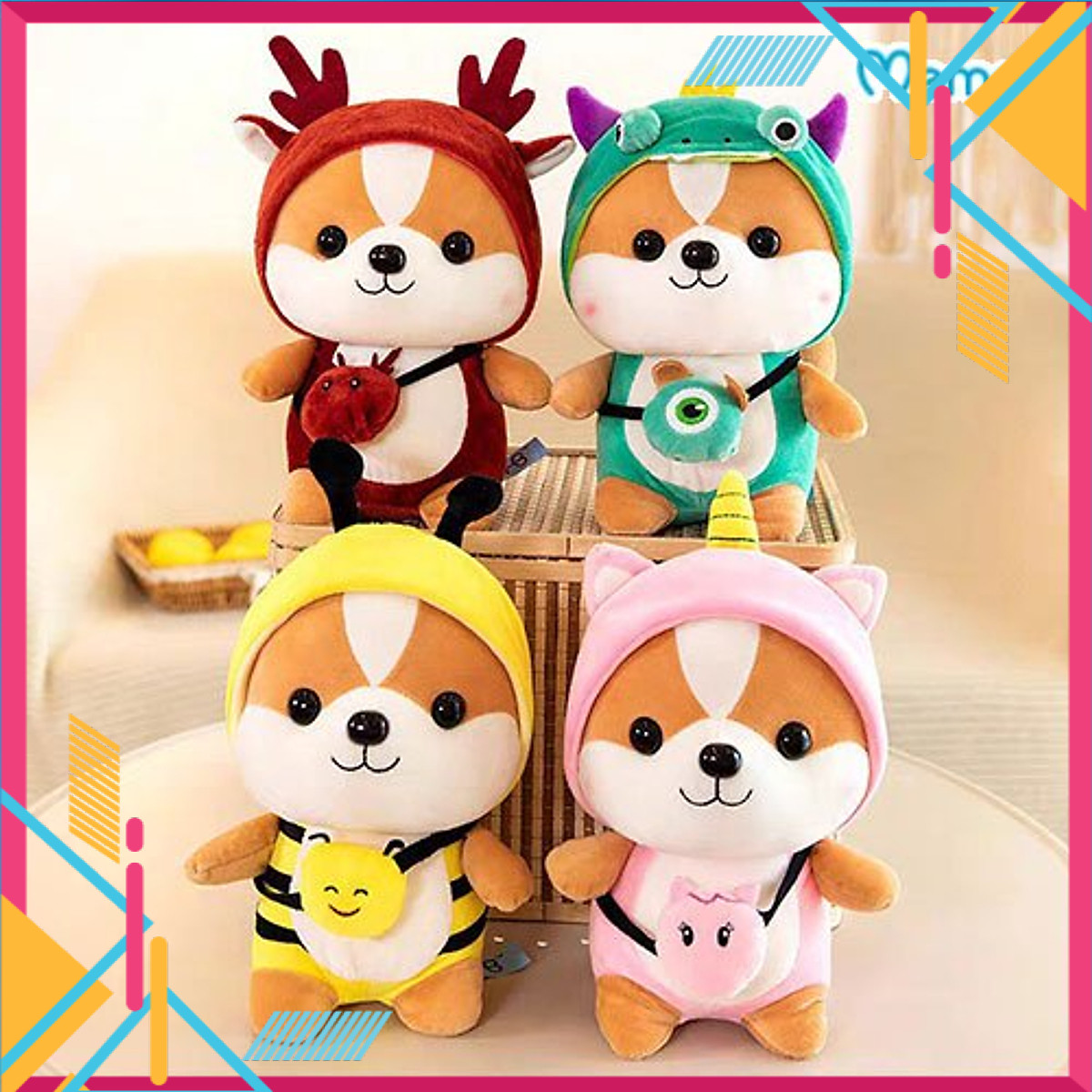 Mua Ngay Gấu bông chó Shiba cosplay 25cm cao cấp - Hàng chính hãng Memon - Đồ chơi thú nhồi bông chó Shiba cosplay