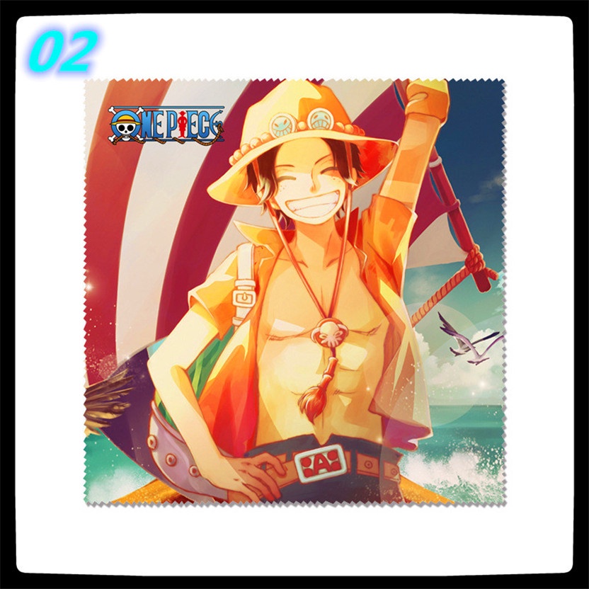 ★ Dụng Cụ Vệ Sinh Mắt Kính Họa Tiết Hoạt Hình One Piece ★ 1 Khăn Lau Kính, Màn Hình Điện Thoại