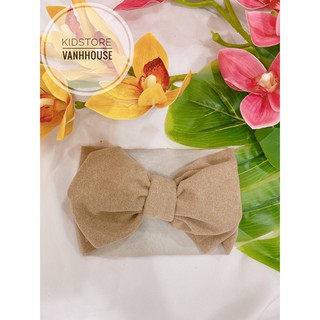 (Ảnh shop chụp thật ) Turban nơ nhung cao cấp cho bé gái (Loại mềm đẹp)