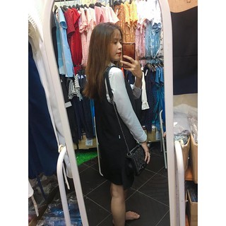 Sét Yếm bầu đen xẻ vạt (kèm áo) ( kèm ảnh thật )