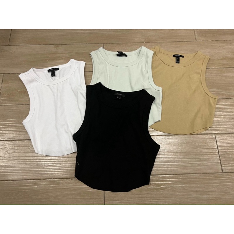Áo croptop sát nách vạt bầu f21