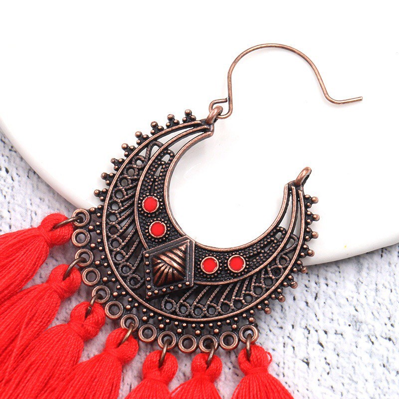 Hoa tai tua rua khuyên tai boho nữ xinh xắn - Mã HT046