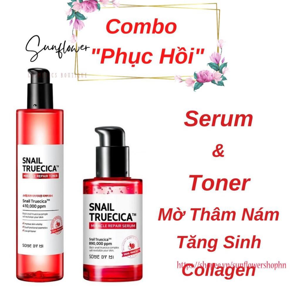 Nước Hoa Hồng Cân Bằng Da, Giúp Da Săn Chắc Chiết Xuất Ốc Sên Some By Mi Snail Truecica Miracle Repair Toner 135ml