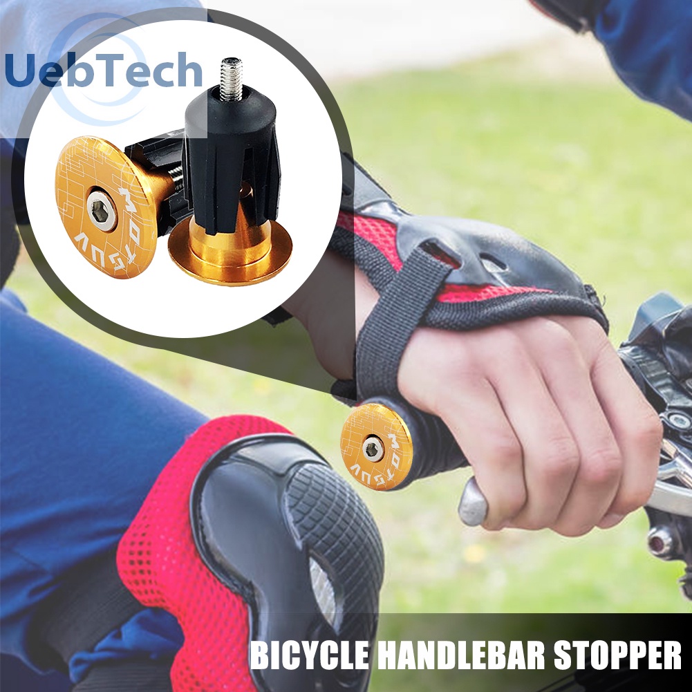 Set 2 nút bịt tay cầm xe đạp bằng hợp kim nhôm Uebtech