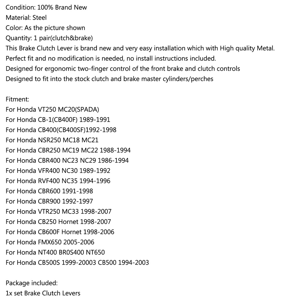 Tay Phanh Ly Hợp Mới Dành Cho Honda CB400 MC18 MC21 MC19 MC22 NC23 CB600F CB250
