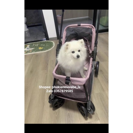 Xe đẩy thú cưng Bello size S gấp gọn cho thú dưới 10kg