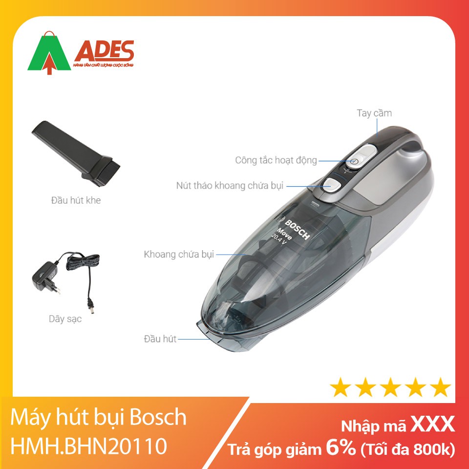 [Mã ELMS5 giảm 7% đơn 300K] [ CHÍNH HÃNG ] Máy hút bụi cầm tay Bosch HMH.BHN20110 | BigBuy360 - bigbuy360.vn