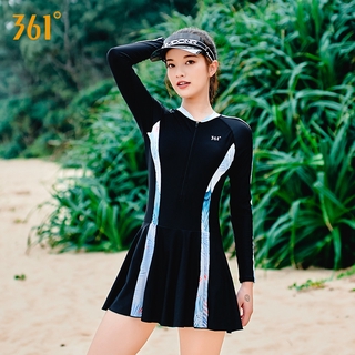 Đồ bơi một mảnh dài tay thời trang mùa xuân 2021 cho nữ