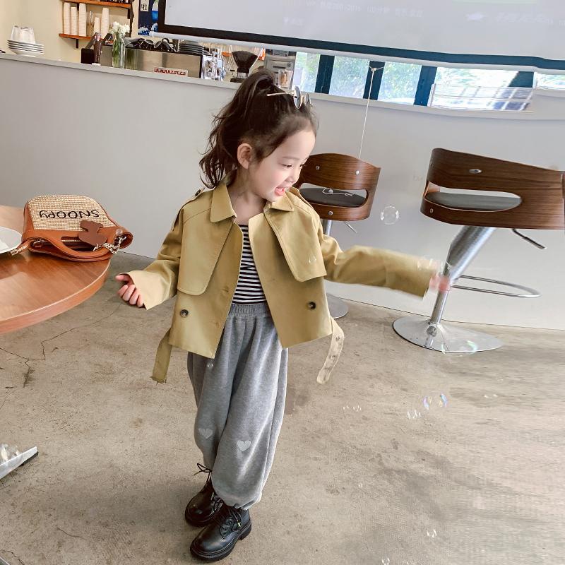 Áo khoác gió phong cách Anh Quốc thời trang xuân thu xinh xắn dành cho bé gái