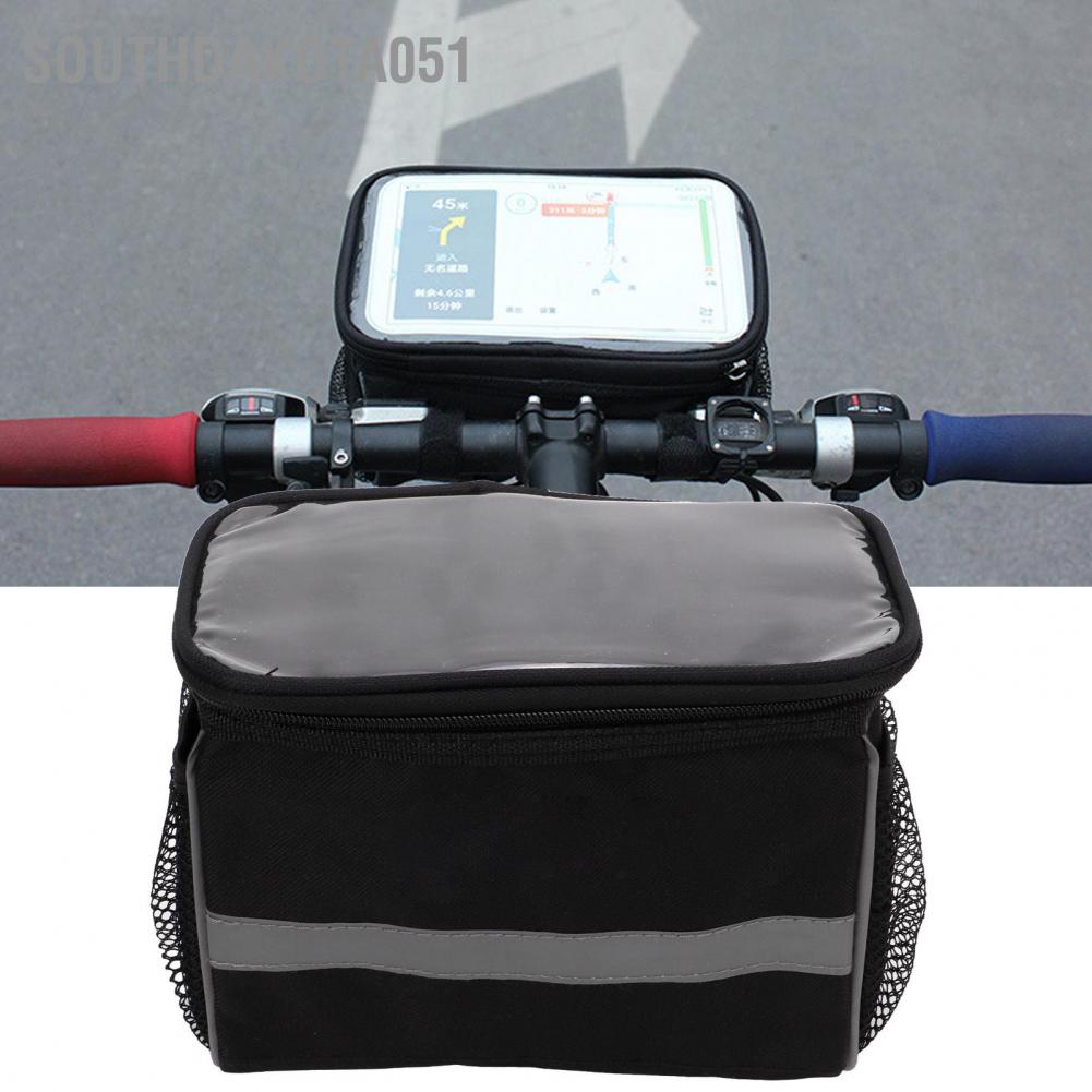 Hàng HOT DUUTI Túi treo đựng đồ phía trước cho xe đạp màu đen chống nước tiện dụng【Southdakota051】