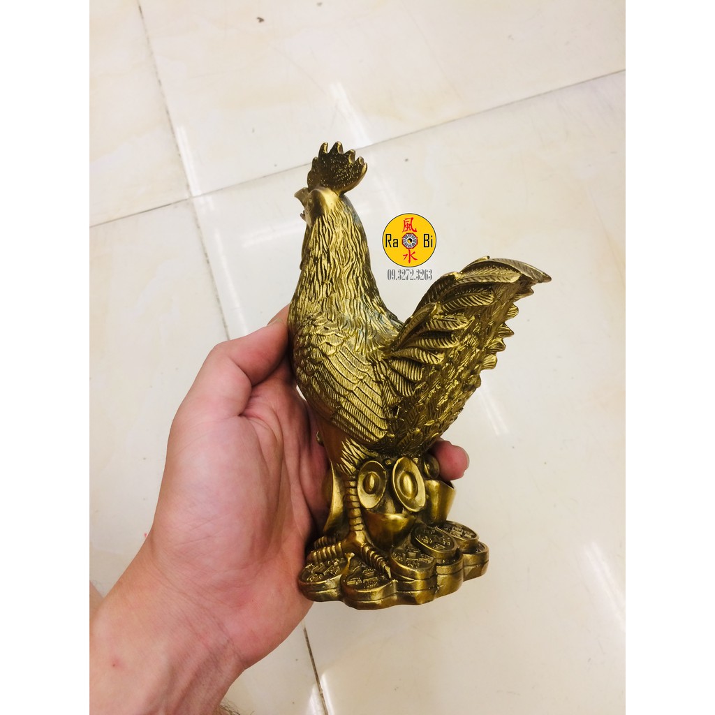 Gà đắc Phúc - Gà đồng vàng - Tượng Đồng Phong Thủy