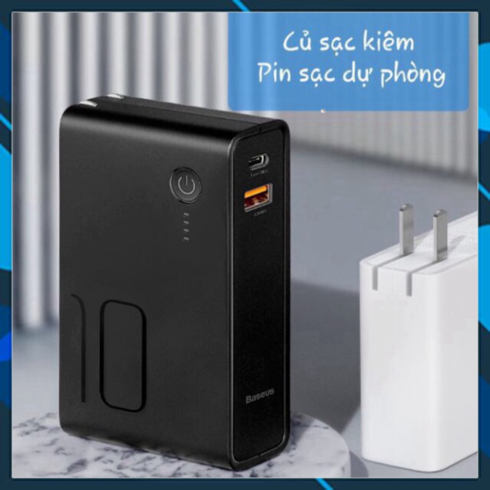 TỐT NHẤT [Đã có sẵn] Củ sạc kiêm sạc dự phòng Baseus 10000mah PD3.0/QC3.0 sạc nhanh SẢN PHẨM BÁN CHẠY NHẤT