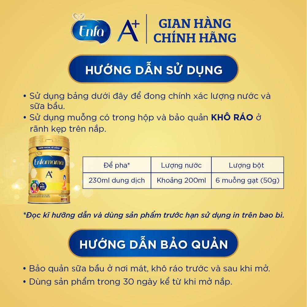 [Mã FMCG80 giảm 10% đơn từ 400K] Sữa Bầu Enfamama A+ - Vị Chocolate - 830g