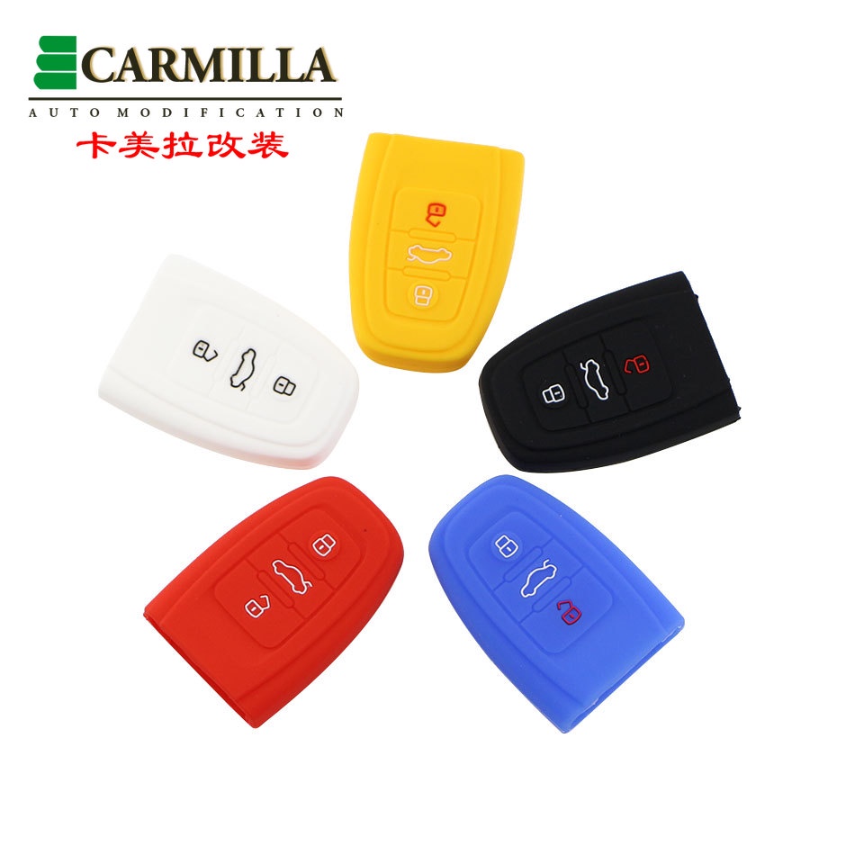 Vỏ Silicone Bảo Vệ Chìa Khóa Điều Khiển Từ Xa Cho Xe Hơi Audi A4 A5 A6 A7 A8 S4 S5 S6 Q5 Q7 B7 B8