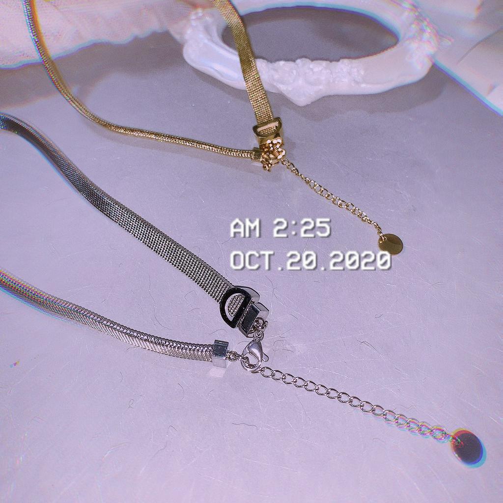 vòng cổ Mạ Vàng Mặt Chữ Đính Đá Sang Trọng Cho Nữ