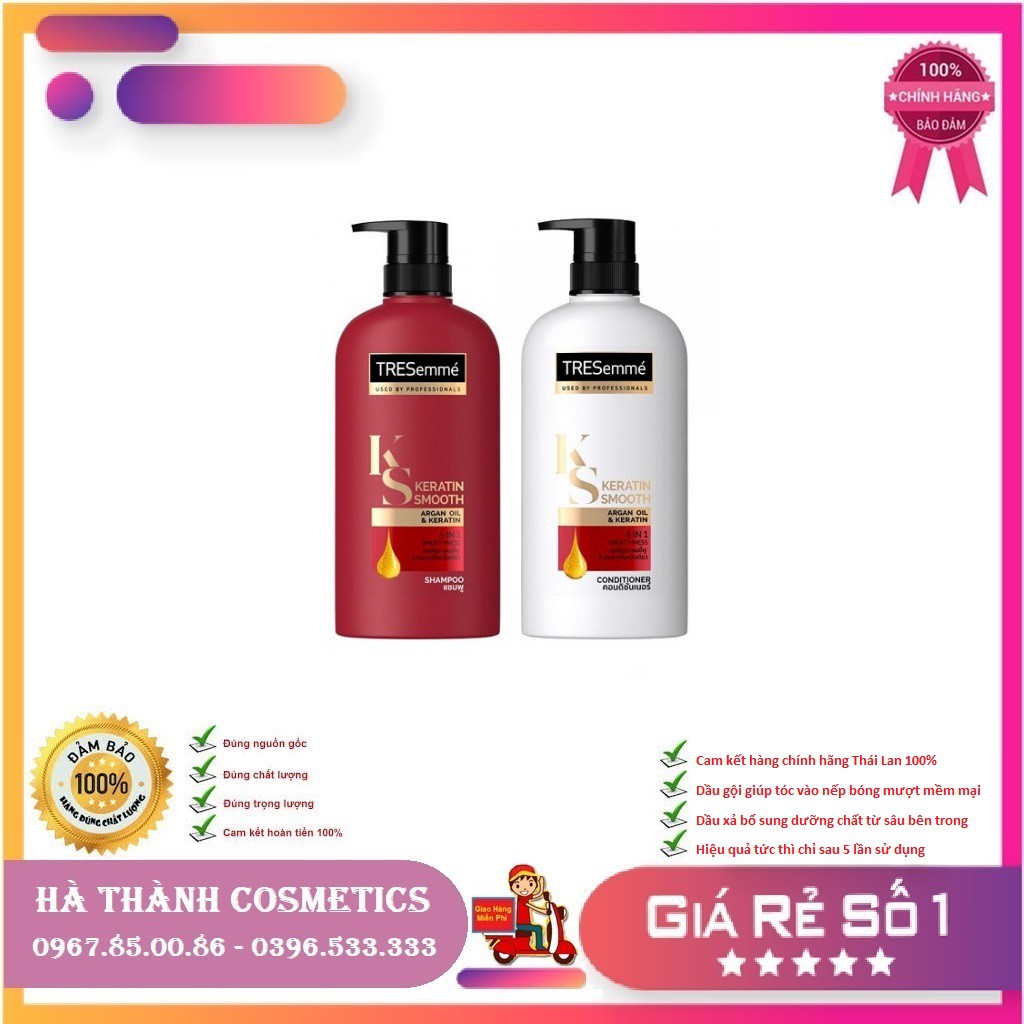 Dầu Gội TRESEME Thái Lan 450ml Tinh Dầu Keratin Vào Nếp Suôn Mượt, Cam Kết Hàng Chính Hãng Thái Lan