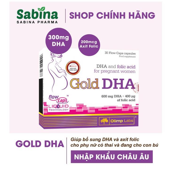 Gold DHA - Thực Phẩm Bảo Vệ Sức Khỏe Cho Bà Bầu - Hộp 30 viên