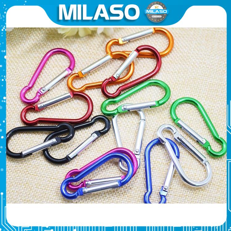 Móc khóa EDC MILASO móc chìa khóa xe, móc balo du lịch, dã ngoại, phượt carabiner nhôm siêu bền HG-001091