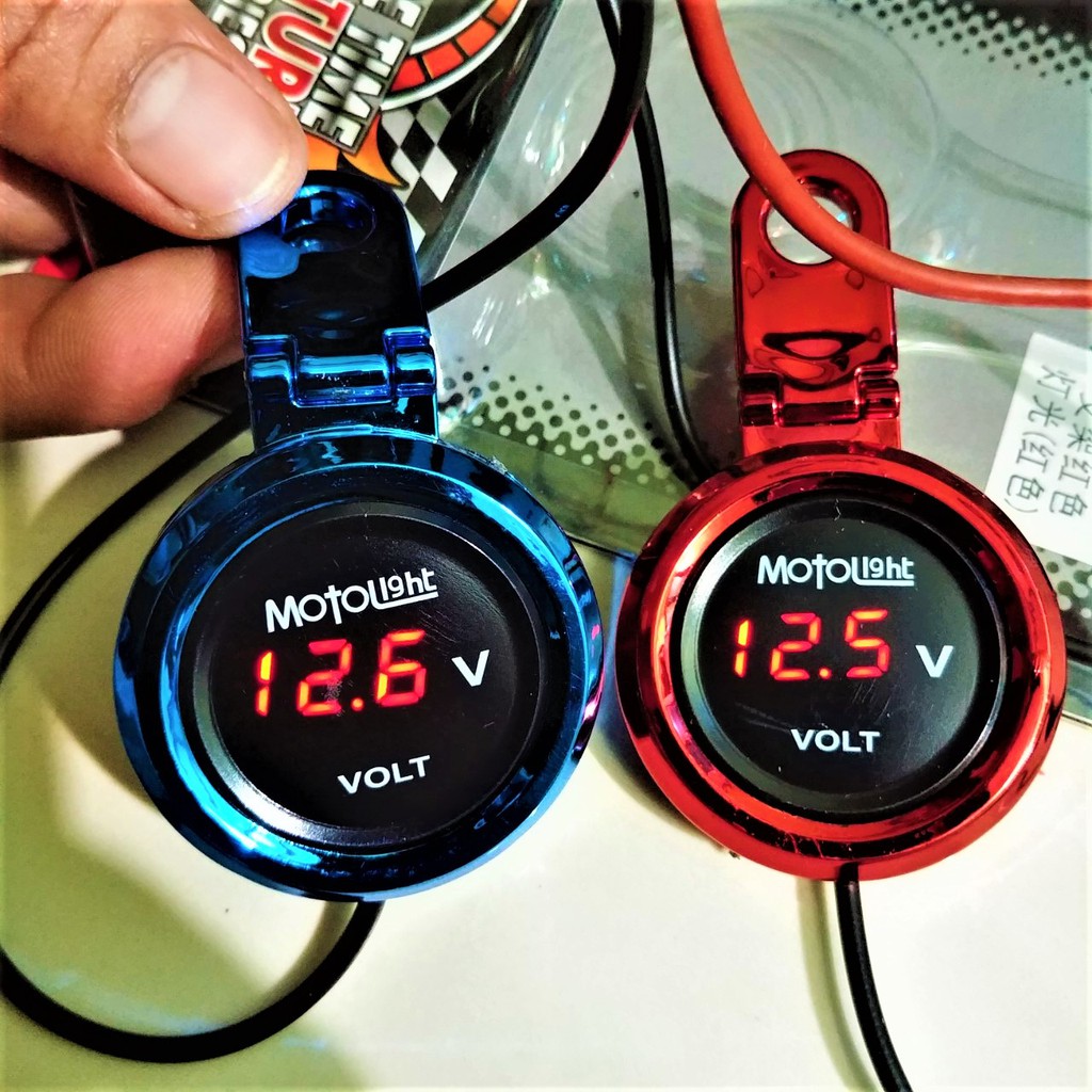 ĐỒNG HỒ BÁO VOLL XE MÁY MẪU MỚI GẮN CHÂN KÍNH SIÊU HÓT