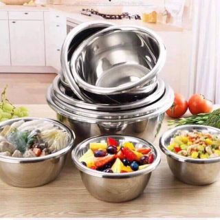 SET 5 MÓN RỔ VÀ CHẬU INOX