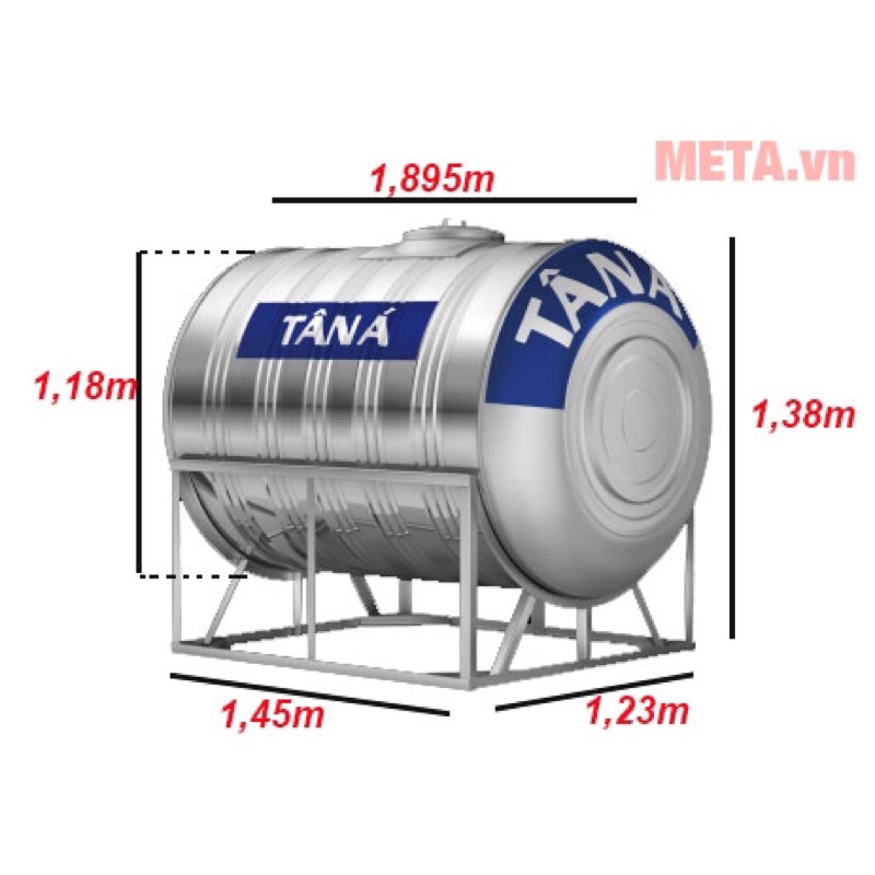 BỒN NƯƠC; TÉC NƯỚC TÂN Á 1000L NGANG