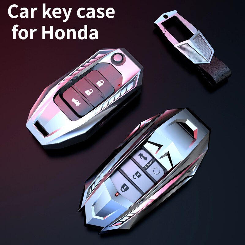 1 Bộ Vỏ Bọc Chìa Khóa Điều Khiển Từ Xa Bằng Hợp Kim Kẽm Cho Honda Civic Accord CRV HR-V Brio BRV City Odyssey