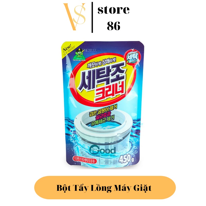 Bột Tẩy Lồng Máy Giặt ,Bột Tẩy Vệ Sinh Lồng Máy Giặt, Làm Sạch Lồng Giặt Hàn Quốc Sandokkaebi (450g)