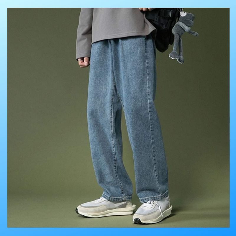 quần jean nam baggy cao cấp dáng suông ống rộng chất bò đẹp 023 | BigBuy360 - bigbuy360.vn