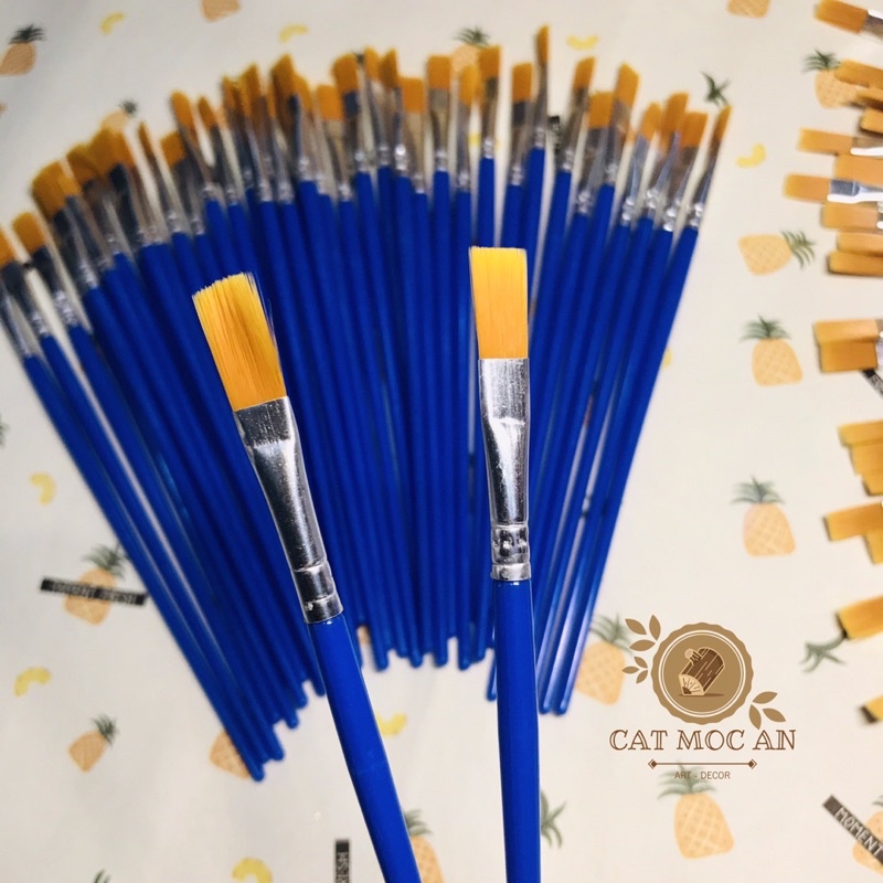 🌿  Cọ Vẽ Nét, Cọ Tô Màu Nước, Sơn Dầu, Acrylic - Cọ Bản Tô Tượng 🌿