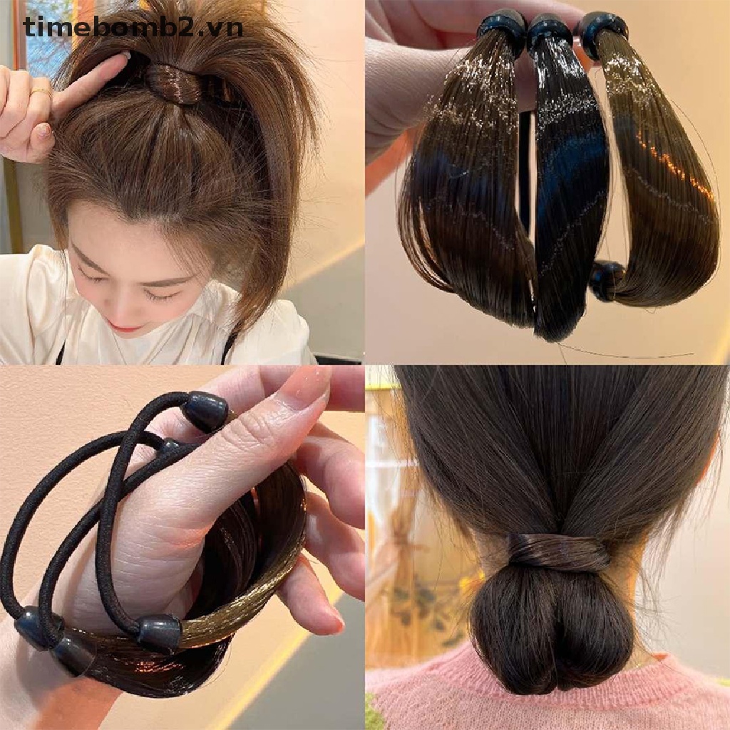 Dây Buộc Tóc Giả Co Giãn Thời Trang Cho Nữ