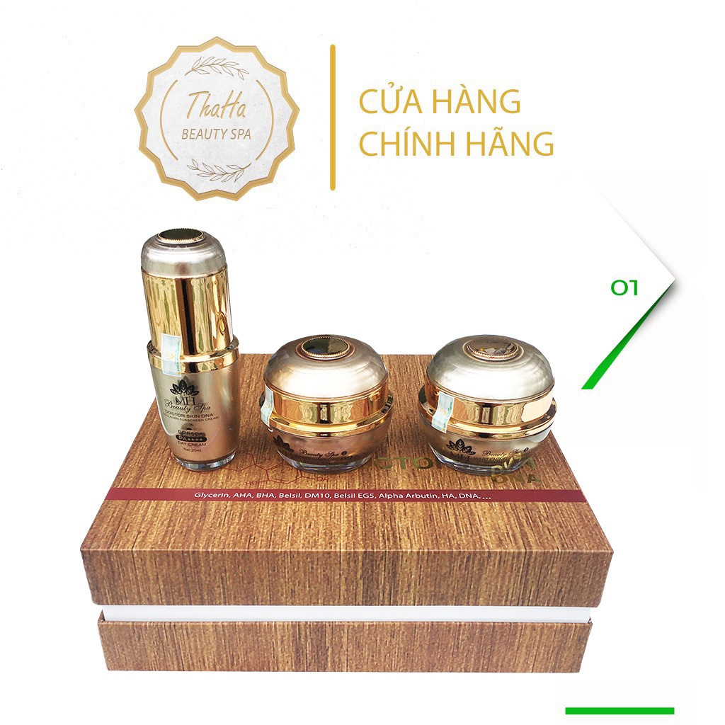 DNA MH Beauty Spa Bộ 3 chuyến sâu giải sắc tố nám, tàn nhang, thâm mụn, dưỡng da trắng hồng