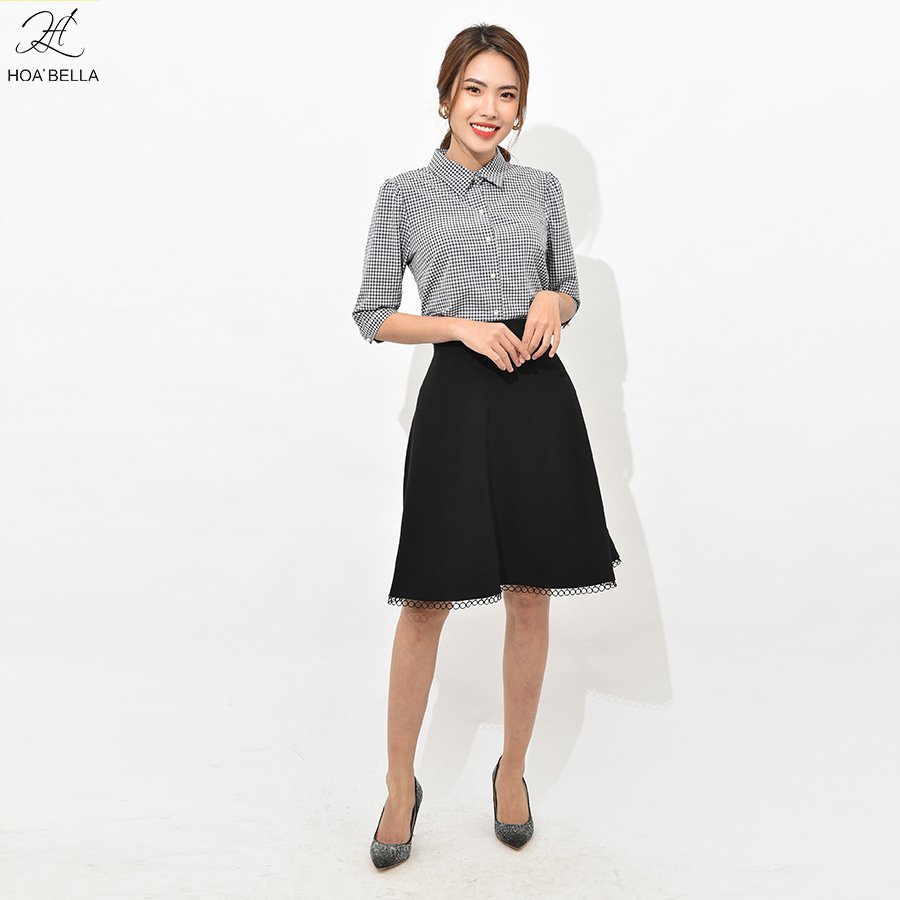 [Mã LT50 giảm 50k đơn 250k] Chân Váy Xòe Phối Ren HOABELLA (CV81200) | BigBuy360 - bigbuy360.vn