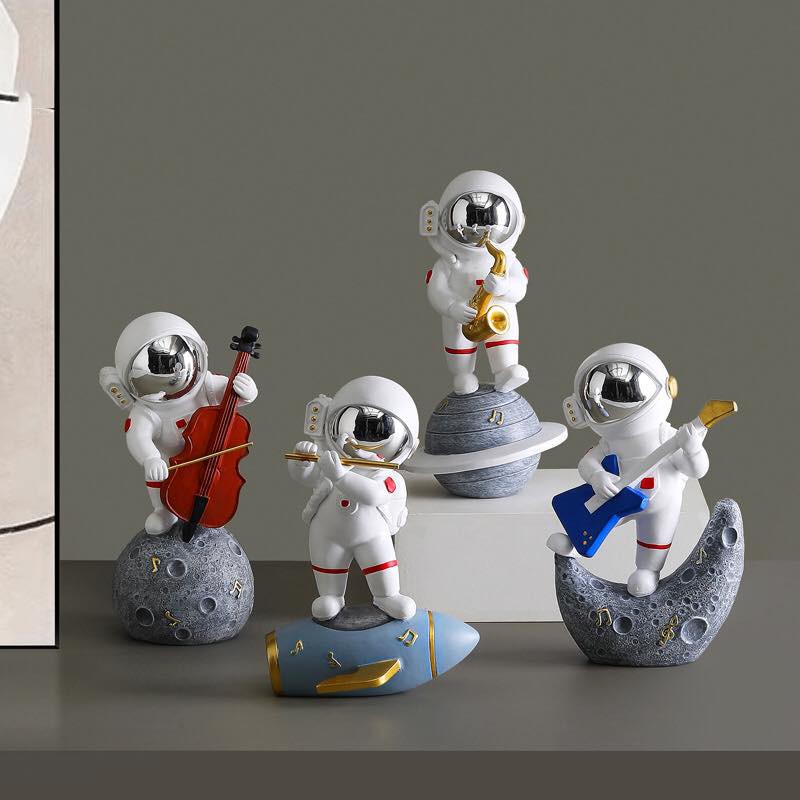 Mô hình Phi hành gia dễ thương - Decor trang trí cao cấp hiện đại, Quà tặng, Kẻ du hành nghệ sĩ 18-25cm