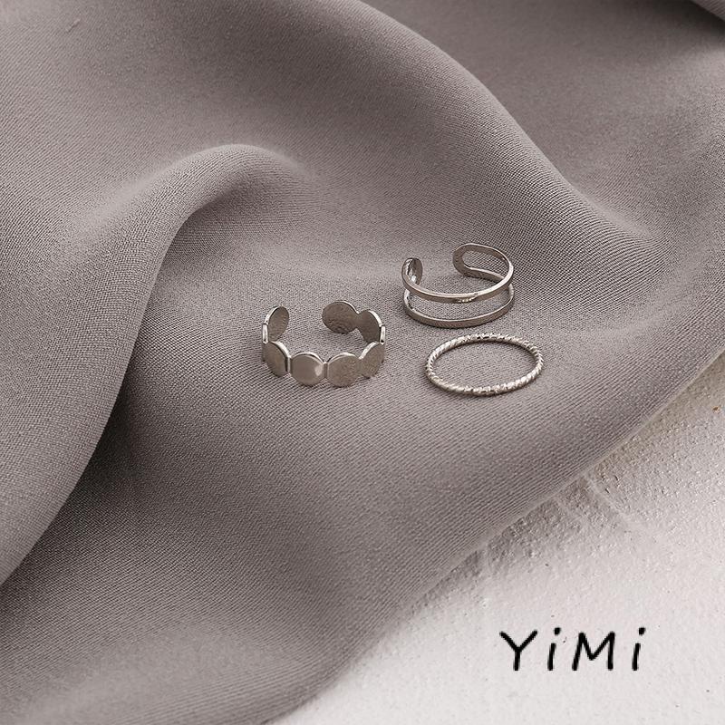 Set 3 Nhẫn Đeo Ngón Tay Phong Cách Hàn Quốc Thời Trang Cho Nữ