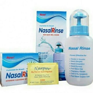 Bình rửa mũi Nasal Rinse + dung dịch muối Nasal Rinse