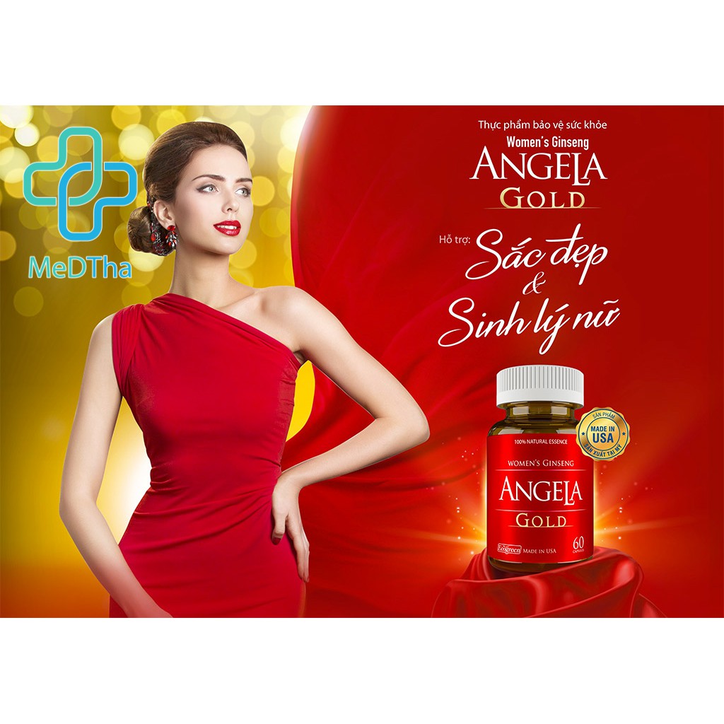 Sâm ANGELA GOLD (Women's Ginseng) - Cân bằng nội tiết tố nữ, Bí quyết lưu giữ tuổi thanh xuân [Chính Hãng]