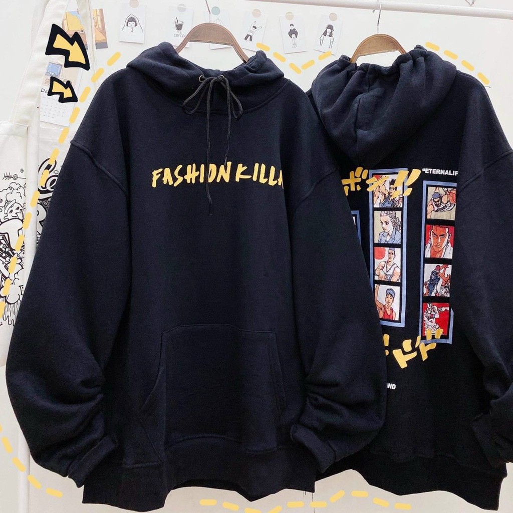 Áo hoodie nỉ cao cấp Fashion Killa cực chất, chất vải dày mịn dễ phối đồ AH04, thời trang thu đông cao cấp