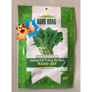 30 Gram Hạt Giống Cải Trắng Ăn Non Mềm Ngọt
