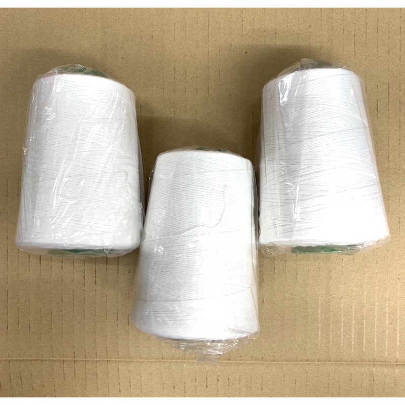 Chỉ cotton trắng bó thịt chân giò, may bao bì