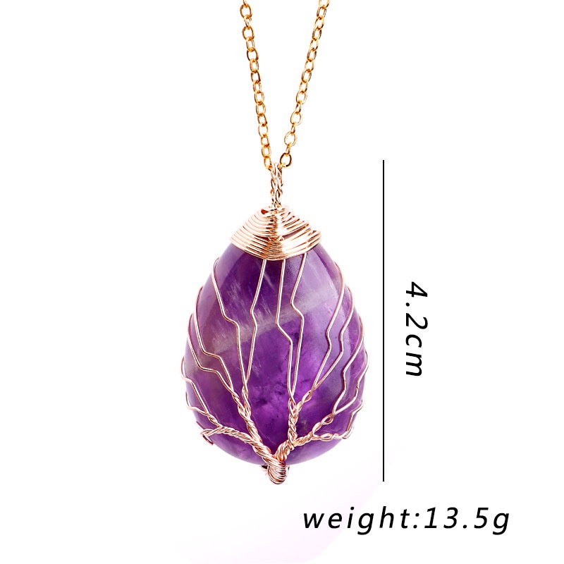 Vòng cổ Handmade Đính Đá Mã Não Hình Giọt Nước