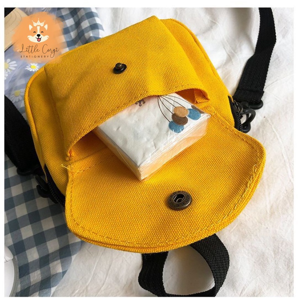 Túi balo đeo chéo mini nhiều màu dễ thương phong cách đơn giản