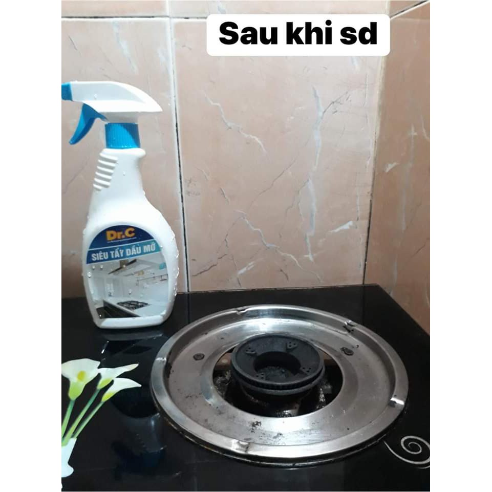 Siêu tẩy dầu mỡ Dr.C 500ml/ 5000ml sạch mọi vết dầu mỡ cứng đầu trên mọi bề mặt vật liệu