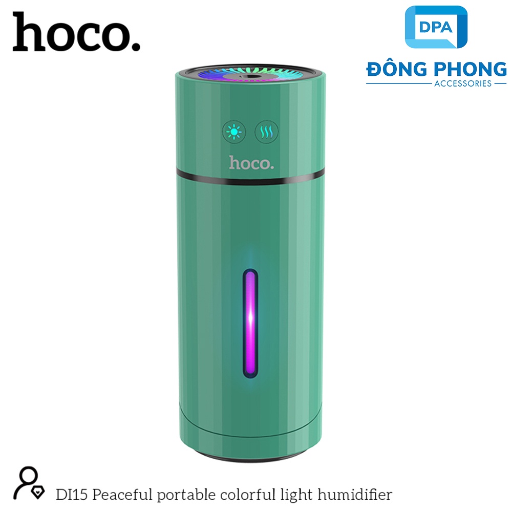 Máy Phun Sương, Phun Tinh Dầu Tạo Độ Ẩm Có Led Hoco Di15 Chính Hãng