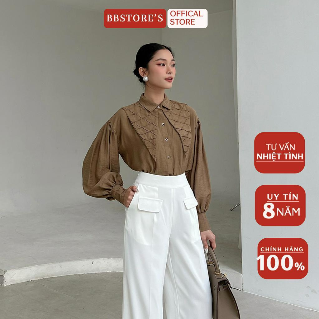 BBSTORE'S Áo Sơ Mi Công Sở Tay Dài Nhún Phồng -CSA1930